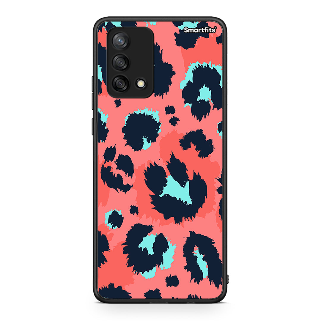 22 - Oppo A74 4G Pink Leopard Animal case, cover, bumper
