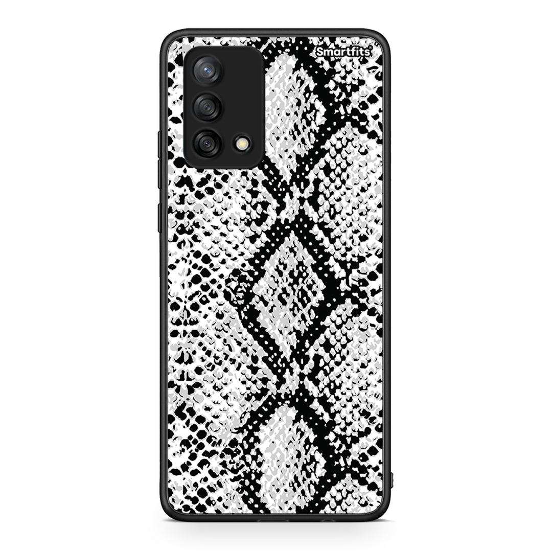 24 - Oppo A74 4G White Snake Animal case, cover, bumper