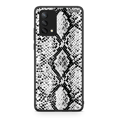 24 - Oppo A74 4G White Snake Animal case, cover, bumper