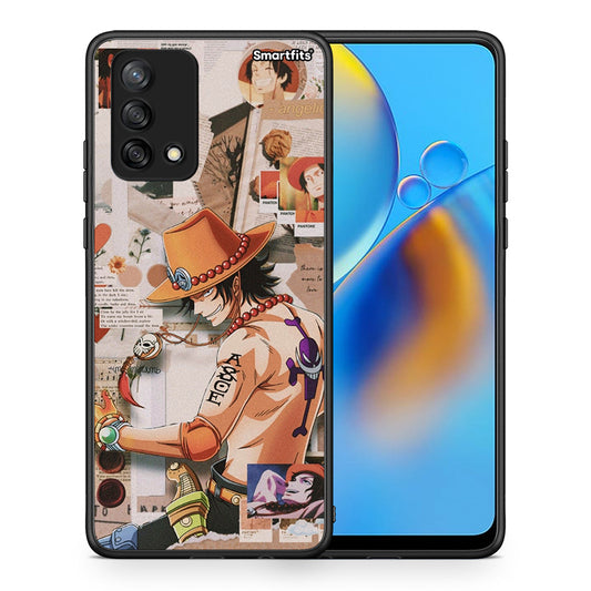 Θήκη Oppo A74 4G Anime Collage από τη Smartfits με σχέδιο στο πίσω μέρος και μαύρο περίβλημα | Oppo A74 4G Anime Collage case with colorful back and black bezels
