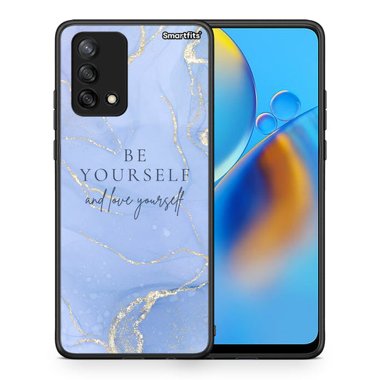 Θήκη Oppo A74 4G Be Yourself από τη Smartfits με σχέδιο στο πίσω μέρος και μαύρο περίβλημα | Oppo A74 4G Be Yourself case with colorful back and black bezels