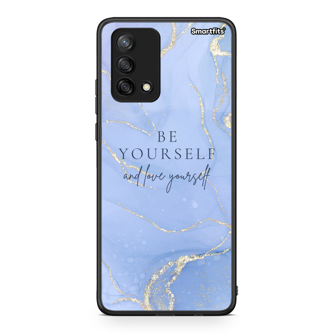 Oppo A74 4G Be Yourself θήκη από τη Smartfits με σχέδιο στο πίσω μέρος και μαύρο περίβλημα | Smartphone case with colorful back and black bezels by Smartfits