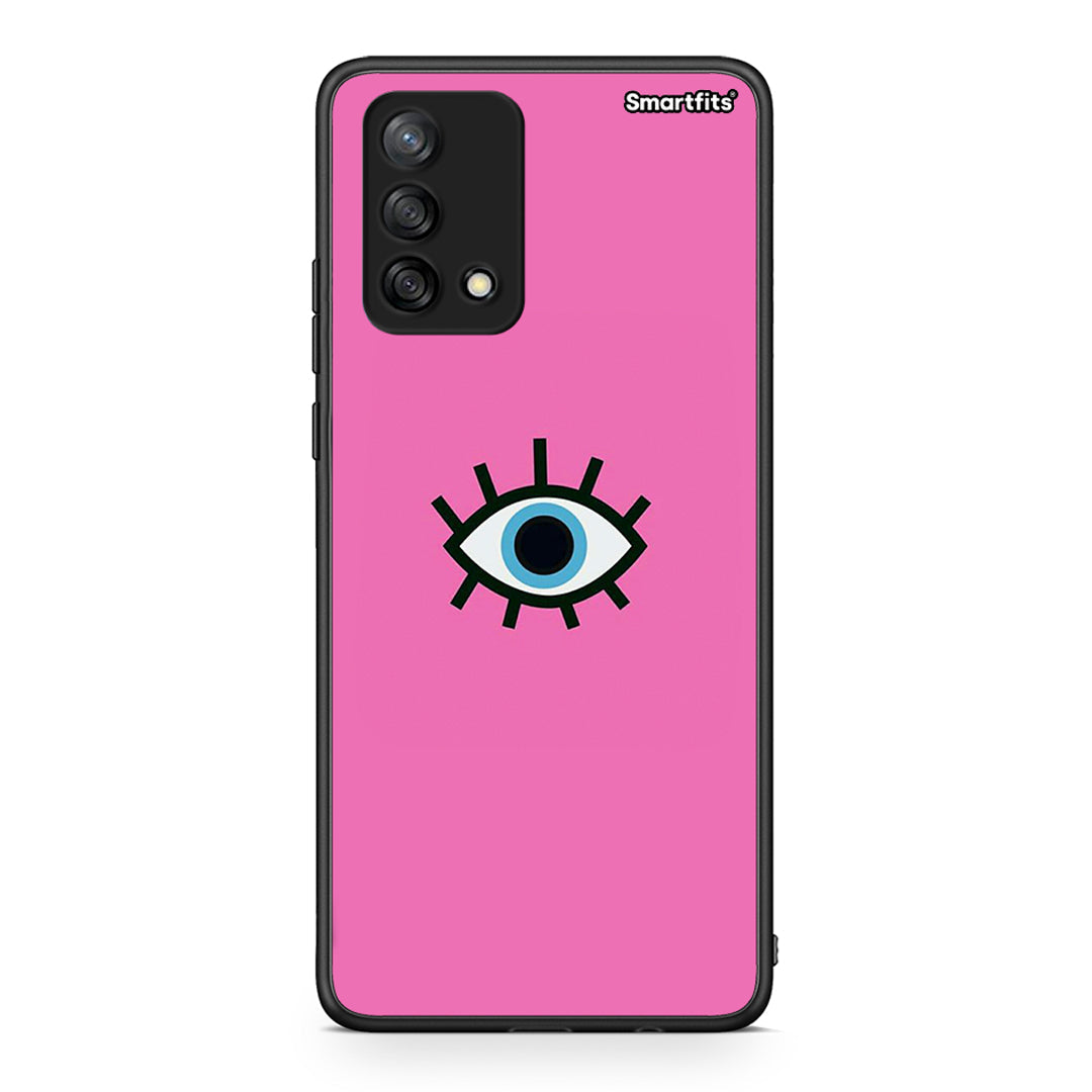 Oppo A74 4G Blue Eye Pink θήκη από τη Smartfits με σχέδιο στο πίσω μέρος και μαύρο περίβλημα | Smartphone case with colorful back and black bezels by Smartfits