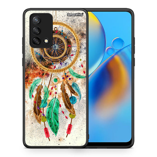 Θήκη Oppo A74 4G DreamCatcher Boho από τη Smartfits με σχέδιο στο πίσω μέρος και μαύρο περίβλημα | Oppo A74 4G DreamCatcher Boho case with colorful back and black bezels