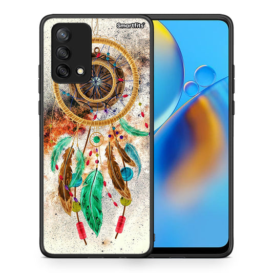 Θήκη Oppo A74 4G DreamCatcher Boho από τη Smartfits με σχέδιο στο πίσω μέρος και μαύρο περίβλημα | Oppo A74 4G DreamCatcher Boho case with colorful back and black bezels