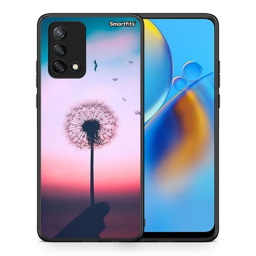 Θήκη Oppo A74 4G Wish Boho από τη Smartfits με σχέδιο στο πίσω μέρος και μαύρο περίβλημα | Oppo A74 4G Wish Boho case with colorful back and black bezels