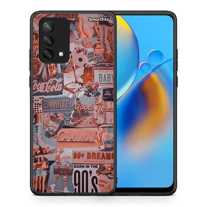 Θήκη Oppo A74 4G Born In 90s από τη Smartfits με σχέδιο στο πίσω μέρος και μαύρο περίβλημα | Oppo A74 4G Born In 90s case with colorful back and black bezels