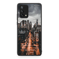 Thumbnail for Oppo A74 4G City Lights θήκη από τη Smartfits με σχέδιο στο πίσω μέρος και μαύρο περίβλημα | Smartphone case with colorful back and black bezels by Smartfits