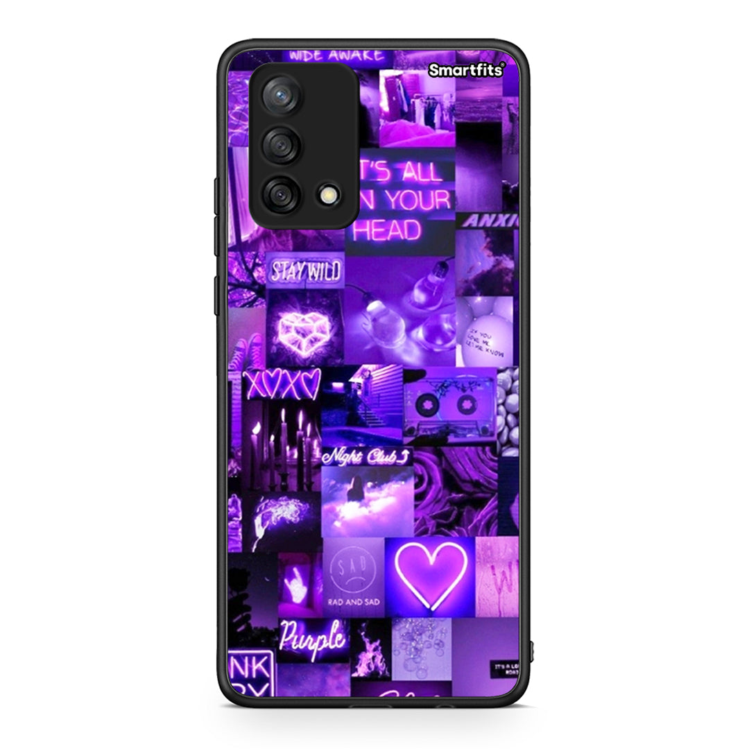 Oppo A74 4G Collage Stay Wild Θήκη Αγίου Βαλεντίνου από τη Smartfits με σχέδιο στο πίσω μέρος και μαύρο περίβλημα | Smartphone case with colorful back and black bezels by Smartfits
