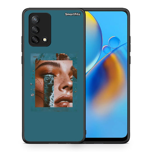 Θήκη Oppo A74 4G Cry An Ocean από τη Smartfits με σχέδιο στο πίσω μέρος και μαύρο περίβλημα | Oppo A74 4G Cry An Ocean case with colorful back and black bezels