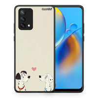 Thumbnail for Θήκη Oppo A74 4G Dalmatians Love από τη Smartfits με σχέδιο στο πίσω μέρος και μαύρο περίβλημα | Oppo A74 4G Dalmatians Love case with colorful back and black bezels