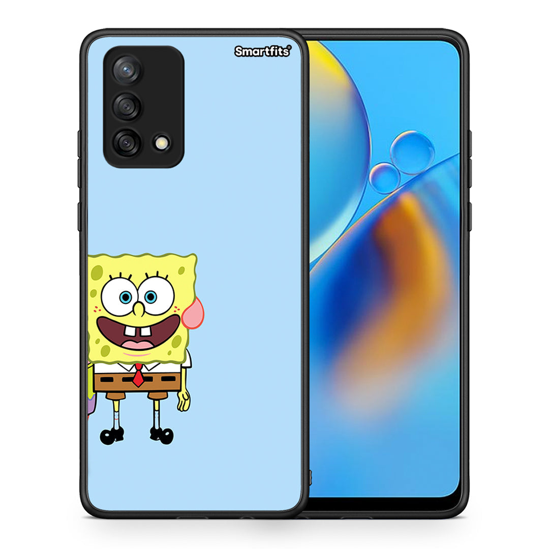 Θήκη Oppo A74 4G Friends Bob από τη Smartfits με σχέδιο στο πίσω μέρος και μαύρο περίβλημα | Oppo A74 4G Friends Bob case with colorful back and black bezels