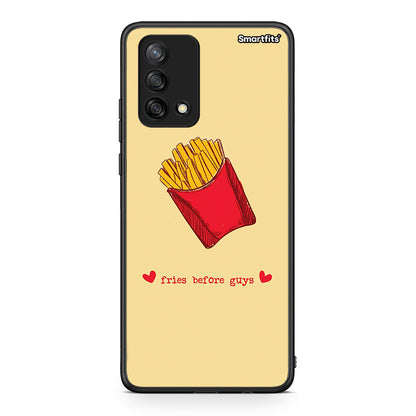 Oppo A74 4G Fries Before Guys Θήκη Αγίου Βαλεντίνου από τη Smartfits με σχέδιο στο πίσω μέρος και μαύρο περίβλημα | Smartphone case with colorful back and black bezels by Smartfits