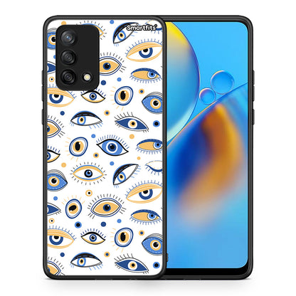 Θήκη Oppo A74 4G Ftou Ftou από τη Smartfits με σχέδιο στο πίσω μέρος και μαύρο περίβλημα | Oppo A74 4G Ftou Ftou case with colorful back and black bezels