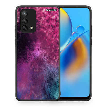 Θήκη Oppo A74 4G Aurora Galaxy από τη Smartfits με σχέδιο στο πίσω μέρος και μαύρο περίβλημα | Oppo A74 4G Aurora Galaxy case with colorful back and black bezels