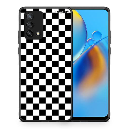 Θήκη Oppo A74 4G Squares Geometric από τη Smartfits με σχέδιο στο πίσω μέρος και μαύρο περίβλημα | Oppo A74 4G Squares Geometric case with colorful back and black bezels