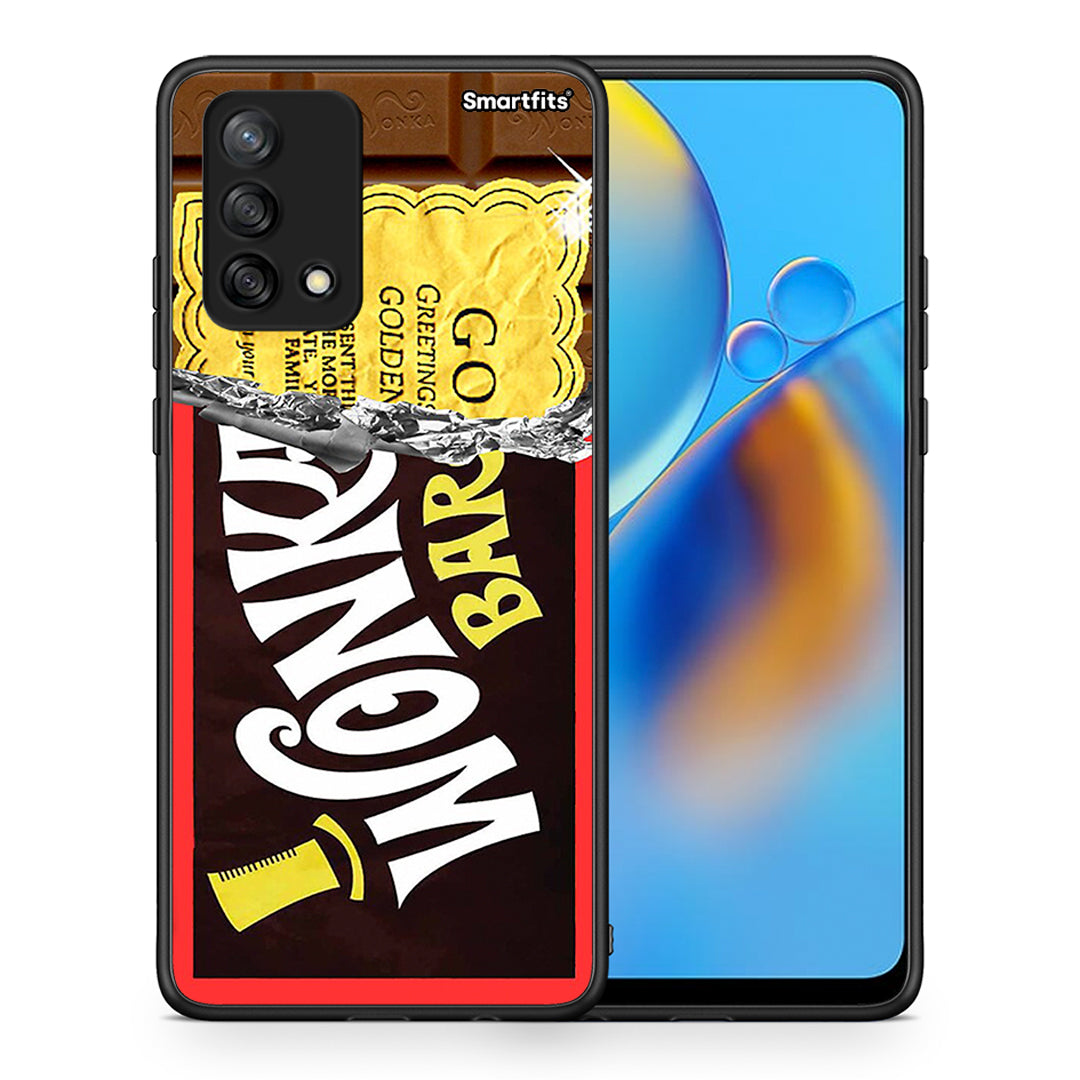 Θήκη Oppo A74 4G Golden Ticket από τη Smartfits με σχέδιο στο πίσω μέρος και μαύρο περίβλημα | Oppo A74 4G Golden Ticket case with colorful back and black bezels
