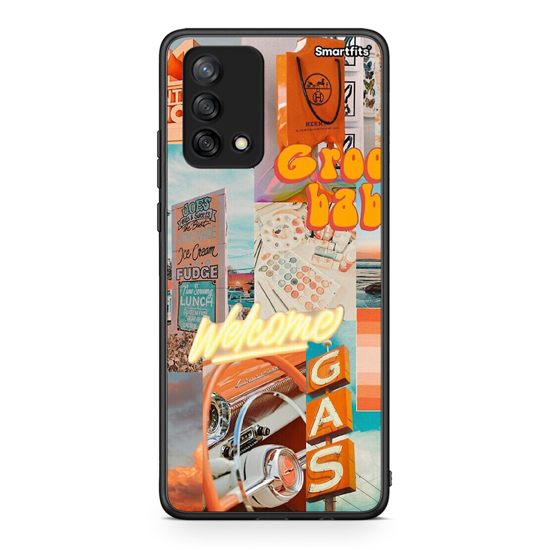 Oppo A74 4G Groovy Babe Θήκη Αγίου Βαλεντίνου από τη Smartfits με σχέδιο στο πίσω μέρος και μαύρο περίβλημα | Smartphone case with colorful back and black bezels by Smartfits