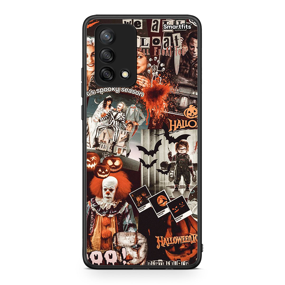 Oppo A74 4G Halloween Spooky Season Θήκη από τη Smartfits με σχέδιο στο πίσω μέρος και μαύρο περίβλημα | Smartphone case with colorful back and black bezels by Smartfits