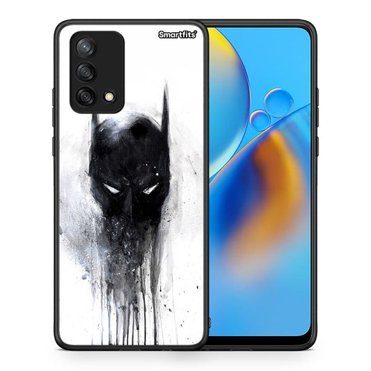 Θήκη Oppo A74 4G Paint Bat Hero από τη Smartfits με σχέδιο στο πίσω μέρος και μαύρο περίβλημα | Oppo A74 4G Paint Bat Hero case with colorful back and black bezels