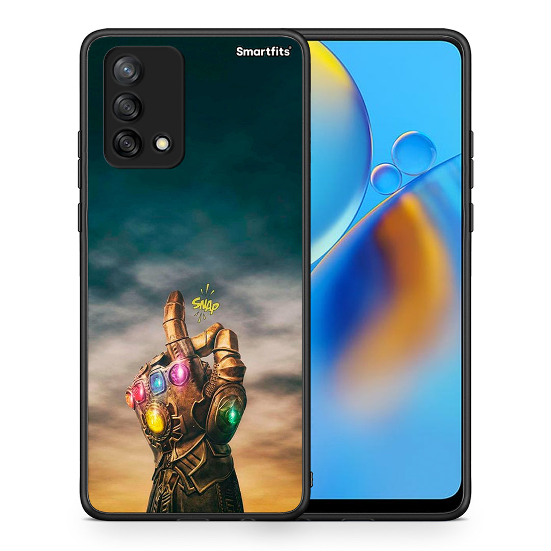 Θήκη Oppo A74 4G Infinity Snap από τη Smartfits με σχέδιο στο πίσω μέρος και μαύρο περίβλημα | Oppo A74 4G Infinity Snap case with colorful back and black bezels