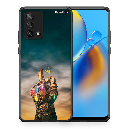 Θήκη Oppo A74 4G Infinity Snap από τη Smartfits με σχέδιο στο πίσω μέρος και μαύρο περίβλημα | Oppo A74 4G Infinity Snap case with colorful back and black bezels