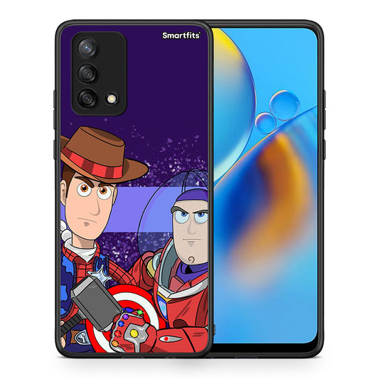 Θήκη Oppo A74 4G Infinity Story από τη Smartfits με σχέδιο στο πίσω μέρος και μαύρο περίβλημα | Oppo A74 4G Infinity Story case with colorful back and black bezels