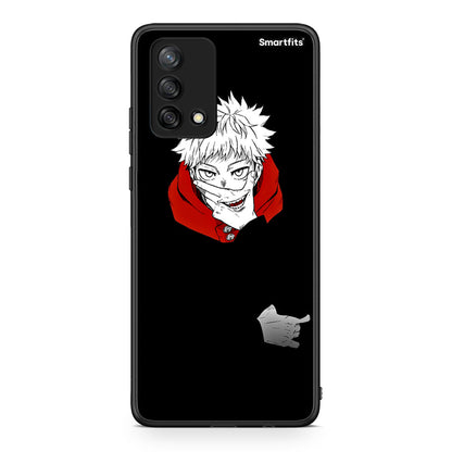Oppo A74 4G Itadori Anime θήκη από τη Smartfits με σχέδιο στο πίσω μέρος και μαύρο περίβλημα | Smartphone case with colorful back and black bezels by Smartfits