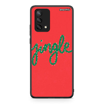 Oppo A74 4G Jingle Xmas θήκη από τη Smartfits με σχέδιο στο πίσω μέρος και μαύρο περίβλημα | Smartphone case with colorful back and black bezels by Smartfits