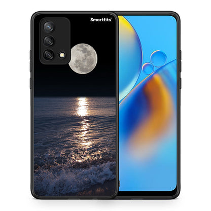 Θήκη Oppo A74 4G Moon Landscape από τη Smartfits με σχέδιο στο πίσω μέρος και μαύρο περίβλημα | Oppo A74 4G Moon Landscape case with colorful back and black bezels