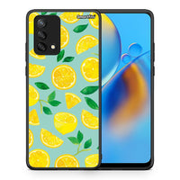 Thumbnail for Θήκη Oppo A74 4G Lemons από τη Smartfits με σχέδιο στο πίσω μέρος και μαύρο περίβλημα | Oppo A74 4G Lemons case with colorful back and black bezels