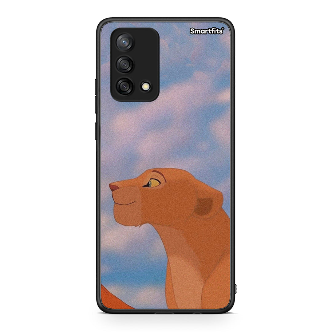 Oppo A74 4G Lion Love 2 Θήκη Αγίου Βαλεντίνου από τη Smartfits με σχέδιο στο πίσω μέρος και μαύρο περίβλημα | Smartphone case with colorful back and black bezels by Smartfits