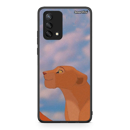 Oppo A74 4G Lion Love 2 Θήκη Αγίου Βαλεντίνου από τη Smartfits με σχέδιο στο πίσω μέρος και μαύρο περίβλημα | Smartphone case with colorful back and black bezels by Smartfits