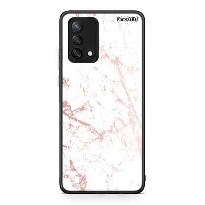 116 - Oppo A74 4G Pink Splash Marble case, cover, bumper