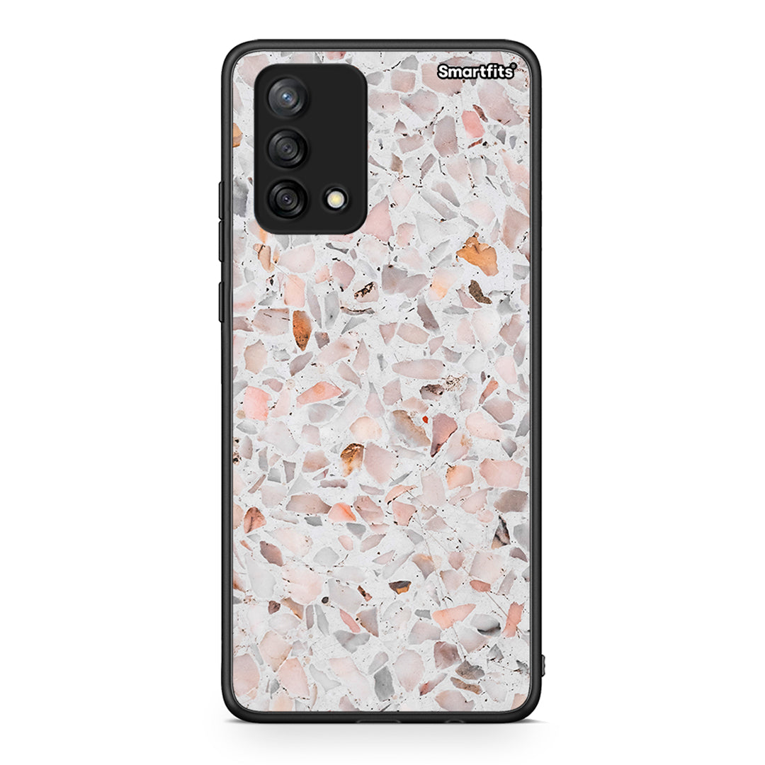 Oppo A74 4G Marble Terrazzo θήκη από τη Smartfits με σχέδιο στο πίσω μέρος και μαύρο περίβλημα | Smartphone case with colorful back and black bezels by Smartfits