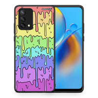 Thumbnail for Θήκη Oppo A74 4G Melting Rainbow από τη Smartfits με σχέδιο στο πίσω μέρος και μαύρο περίβλημα | Oppo A74 4G Melting Rainbow case with colorful back and black bezels