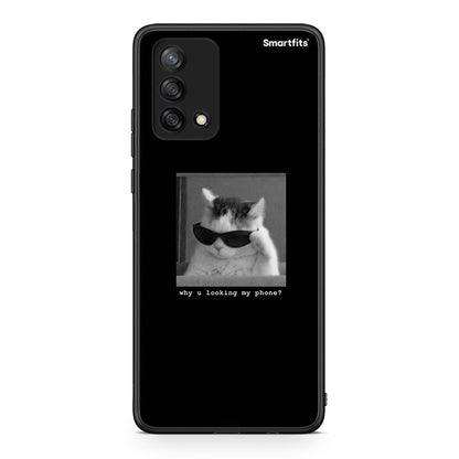 Oppo A74 4G Meme Cat θήκη από τη Smartfits με σχέδιο στο πίσω μέρος και μαύρο περίβλημα | Smartphone case with colorful back and black bezels by Smartfits