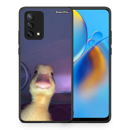 Θήκη Oppo A74 4G Meme Duck από τη Smartfits με σχέδιο στο πίσω μέρος και μαύρο περίβλημα | Oppo A74 4G Meme Duck case with colorful back and black bezels