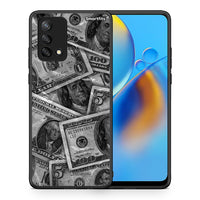 Thumbnail for Θήκη Oppo A74 4G Money Dollars από τη Smartfits με σχέδιο στο πίσω μέρος και μαύρο περίβλημα | Oppo A74 4G Money Dollars case with colorful back and black bezels