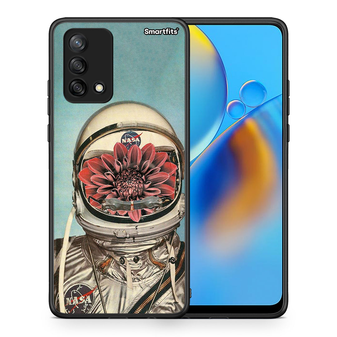 Θήκη Oppo A74 4G Nasa Bloom από τη Smartfits με σχέδιο στο πίσω μέρος και μαύρο περίβλημα | Oppo A74 4G Nasa Bloom case with colorful back and black bezels