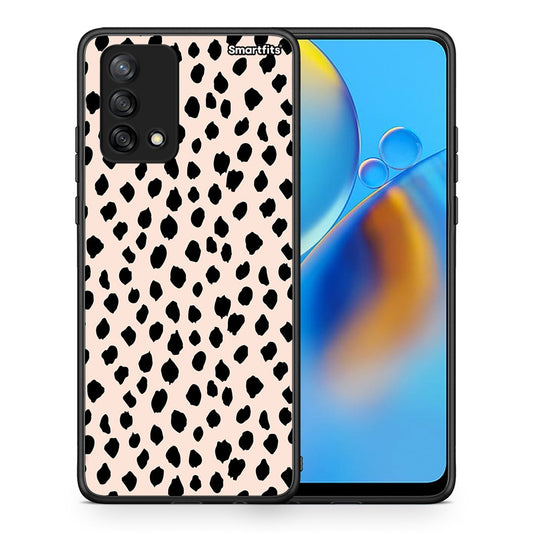 Θήκη Oppo A74 4G New Polka Dots από τη Smartfits με σχέδιο στο πίσω μέρος και μαύρο περίβλημα | Oppo A74 4G New Polka Dots case with colorful back and black bezels