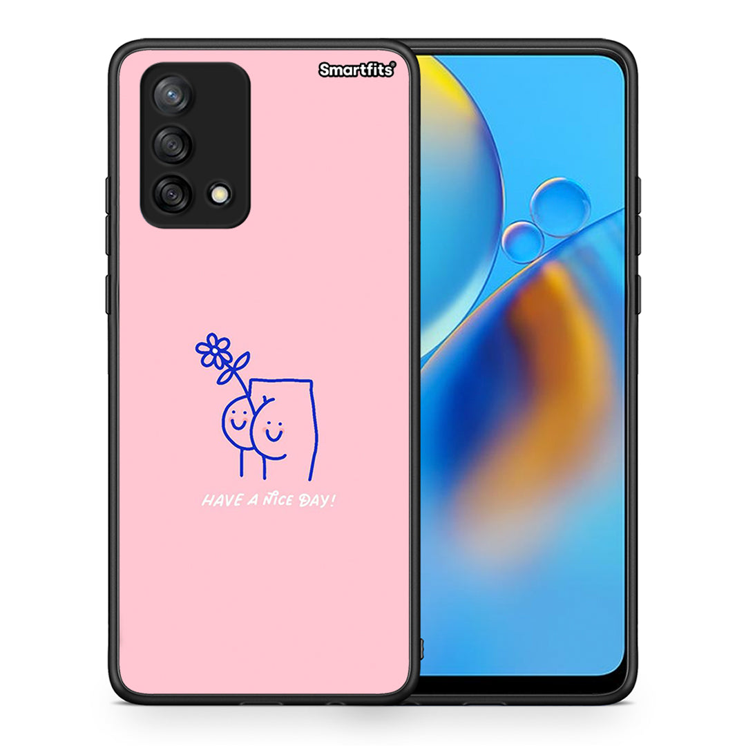 Θήκη Oppo A74 4G Nice Day από τη Smartfits με σχέδιο στο πίσω μέρος και μαύρο περίβλημα | Oppo A74 4G Nice Day case with colorful back and black bezels