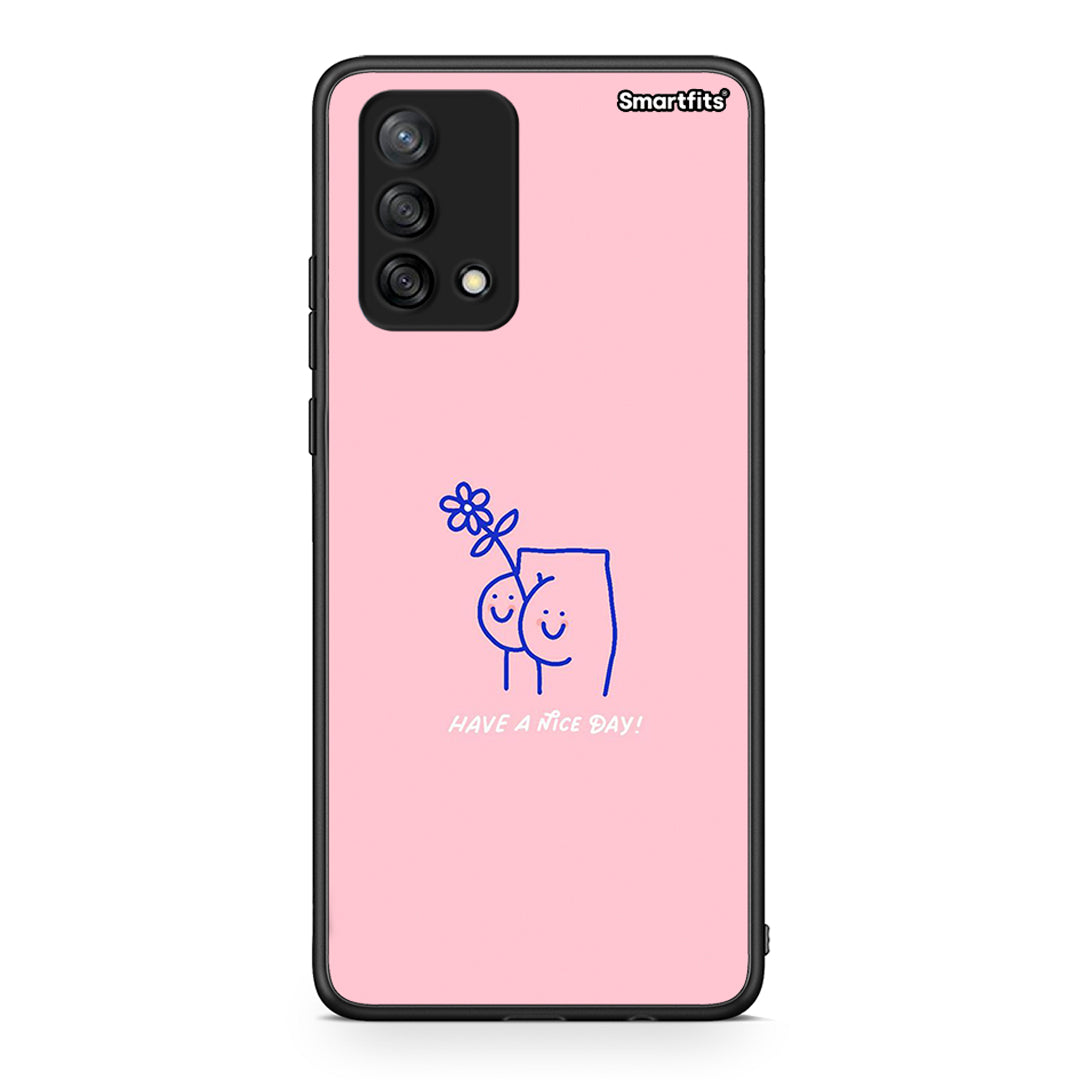Oppo A74 4G Nice Day θήκη από τη Smartfits με σχέδιο στο πίσω μέρος και μαύρο περίβλημα | Smartphone case with colorful back and black bezels by Smartfits