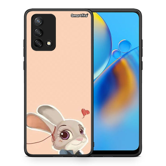Θήκη Oppo A74 4G Nick Wilde And Judy Hopps Love 2 από τη Smartfits με σχέδιο στο πίσω μέρος και μαύρο περίβλημα | Oppo A74 4G Nick Wilde And Judy Hopps Love 2 case with colorful back and black bezels