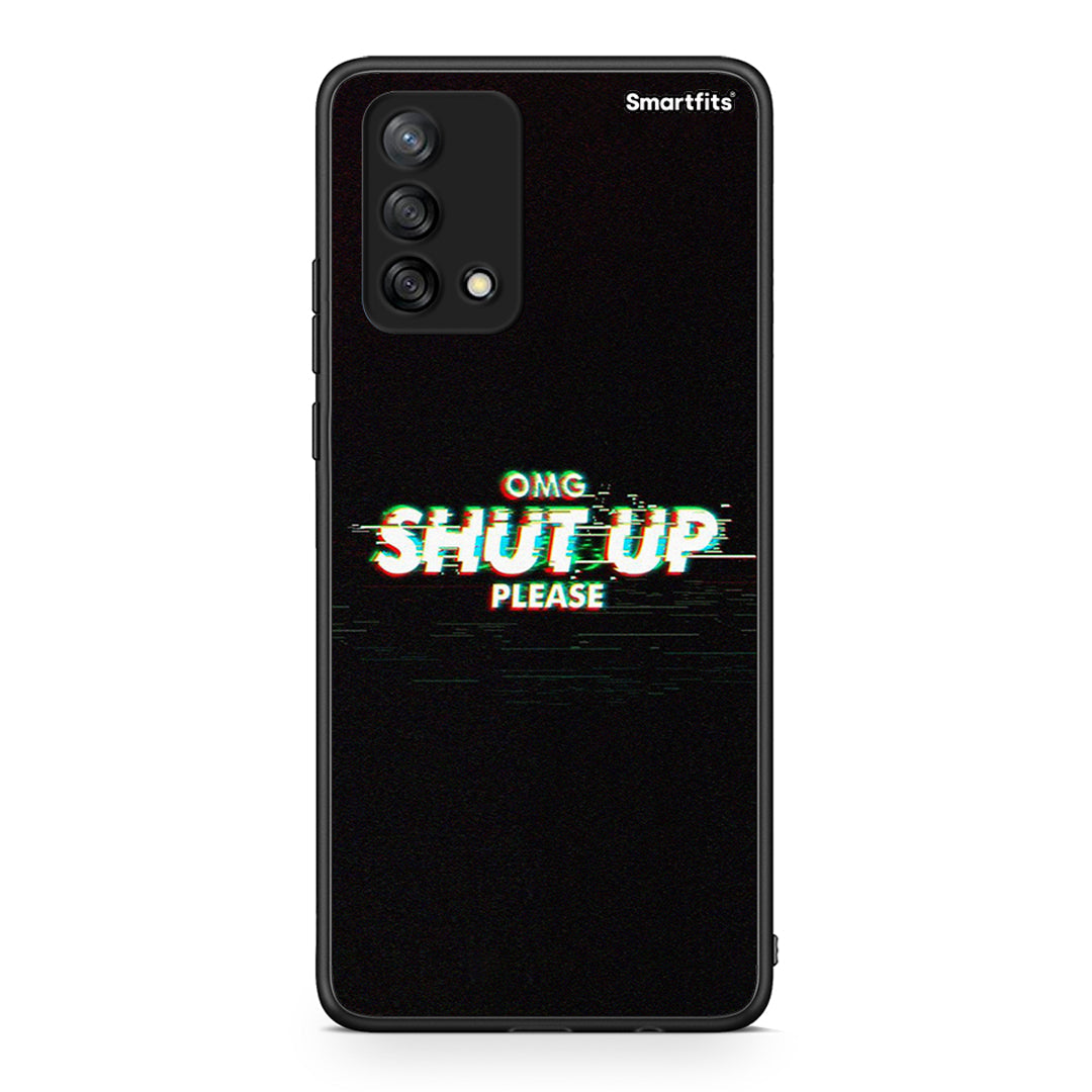 Oppo A74 4G OMG ShutUp θήκη από τη Smartfits με σχέδιο στο πίσω μέρος και μαύρο περίβλημα | Smartphone case with colorful back and black bezels by Smartfits