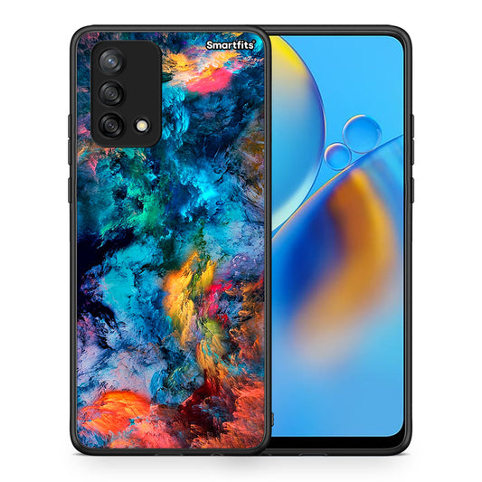 Θήκη Oppo A74 4G Crayola Paint από τη Smartfits με σχέδιο στο πίσω μέρος και μαύρο περίβλημα | Oppo A74 4G Crayola Paint case with colorful back and black bezels
