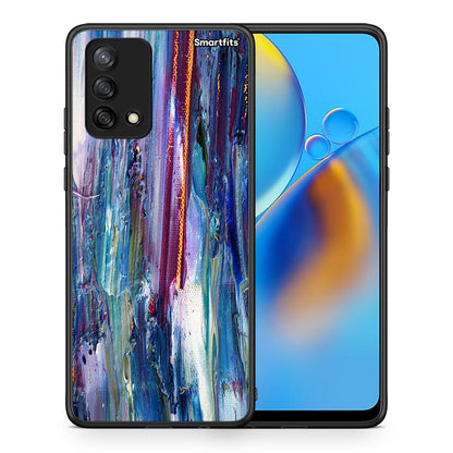 Θήκη Oppo A74 4G Winter Paint από τη Smartfits με σχέδιο στο πίσω μέρος και μαύρο περίβλημα | Oppo A74 4G Winter Paint case with colorful back and black bezels