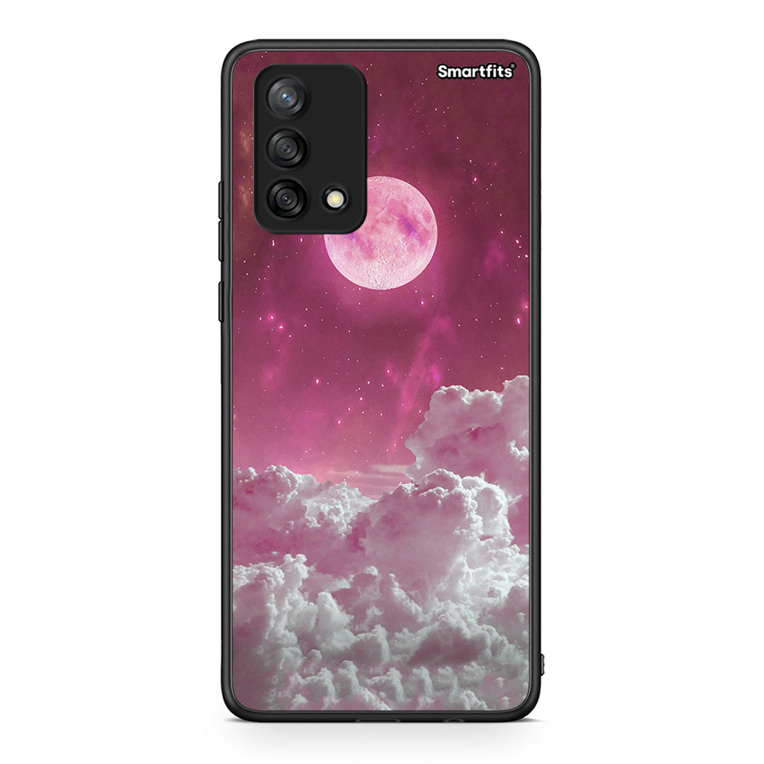 Oppo A74 4G Pink Moon Θήκη από τη Smartfits με σχέδιο στο πίσω μέρος και μαύρο περίβλημα | Smartphone case with colorful back and black bezels by Smartfits