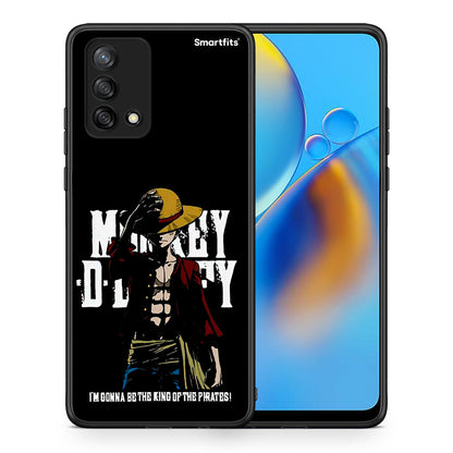 Θήκη Oppo A74 4G Pirate King από τη Smartfits με σχέδιο στο πίσω μέρος και μαύρο περίβλημα | Oppo A74 4G Pirate King case with colorful back and black bezels