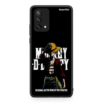 Oppo A74 4G Pirate King θήκη από τη Smartfits με σχέδιο στο πίσω μέρος και μαύρο περίβλημα | Smartphone case with colorful back and black bezels by Smartfits